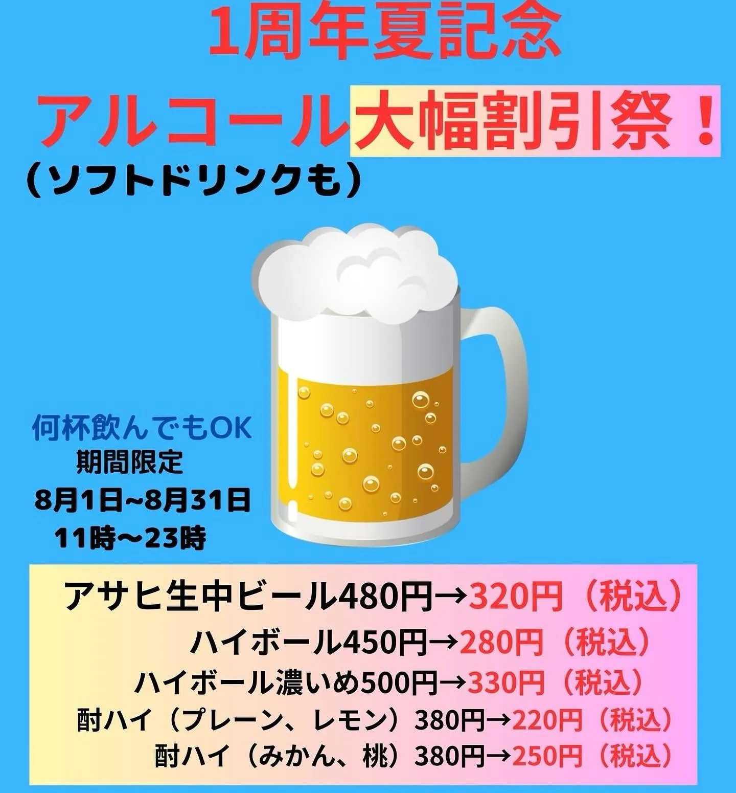 8月になりました、真夏で、大阪も激アツの気温になってます。